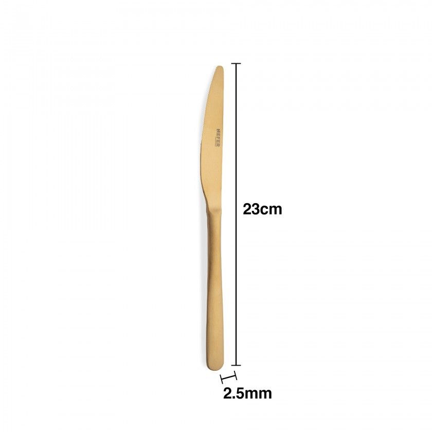 Faca Inox Stuttgart Gold Mesa 2.5mmX23cm Faca Inox Stuttgart Gold Mesa 2.5mmX23cm