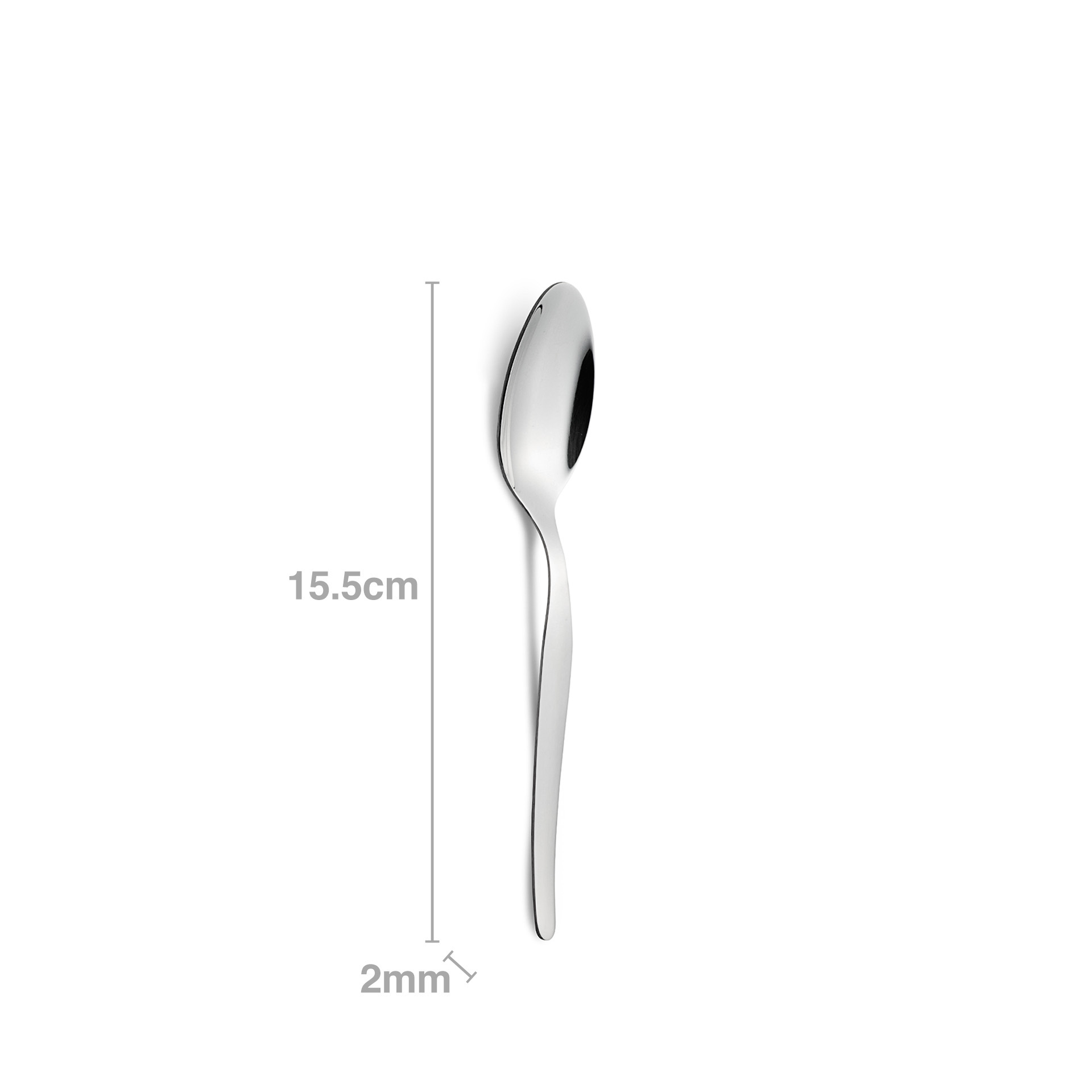 Colher Inox Liso III Sobremesa 2mmX15.5cm Pack 6