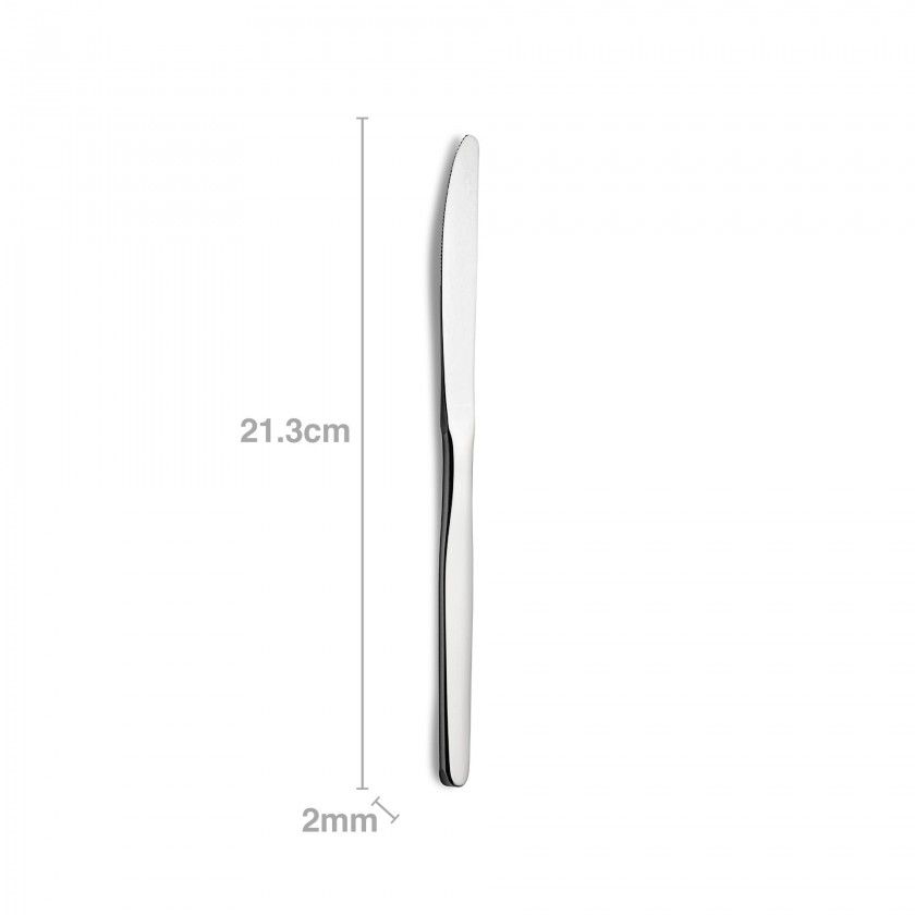 Faca Inox Liso III Mesa 2mmX21.3cm Pack 6