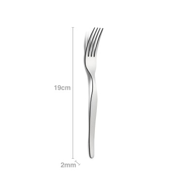 Garfo Inox Liso III Mesa 2mmX19cm Pack 6