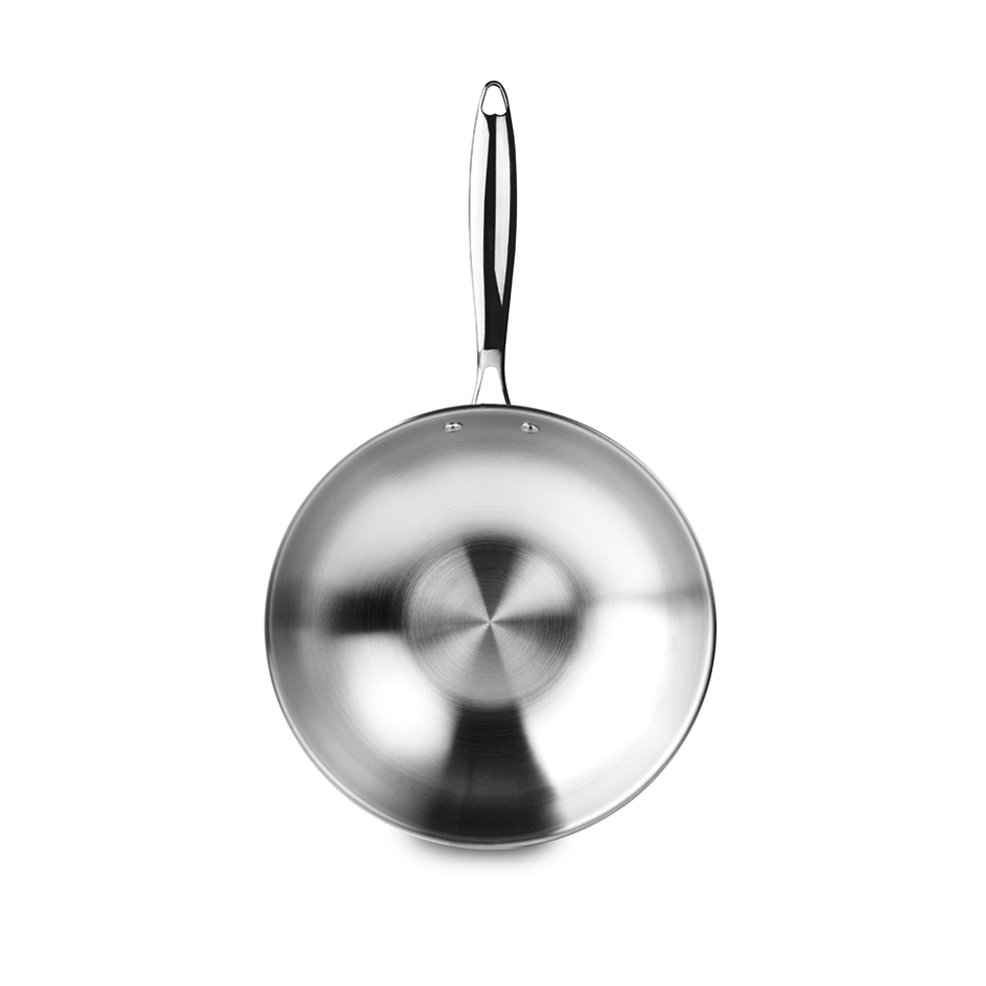 Wok Inox / Alumínio Triply com Cabo 28X9cm