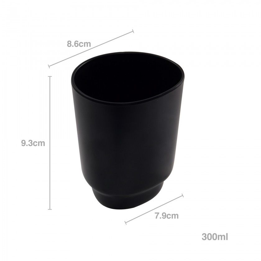 Copo Melamina Karola Preto 300ml 8.6X7.9X9.3cm