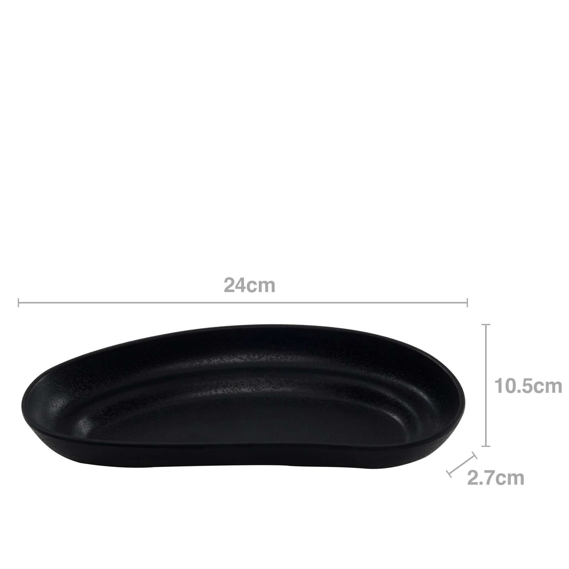 Prato Melamina Karola Preto 24X10.5X2.7cm