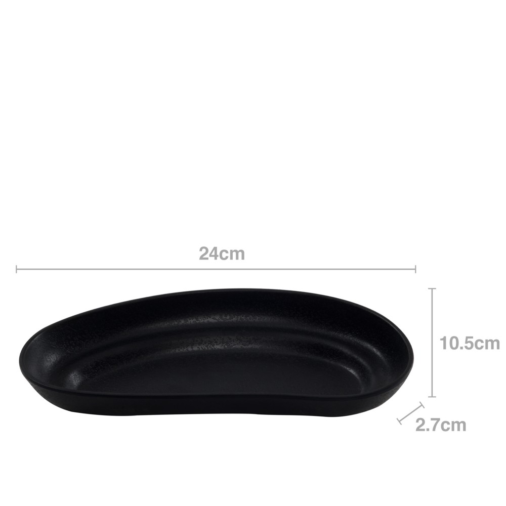 Prato Melamina Karola Preto 24X10.5X2.7cm