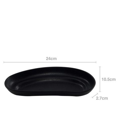 Prato Melamina Karola Preto 24X10.5X2.7cm - Image product