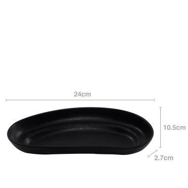 Prato Melamina Karola Preto 24X10.5X2.7cm
