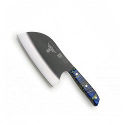 Faca Srvia Cabo Acrlico Sico Efeito Mrmore Azul 20cm