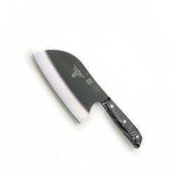 Faca Srvia Cabo Acrlico Sico Efeito Mrmore Preto 20cm
