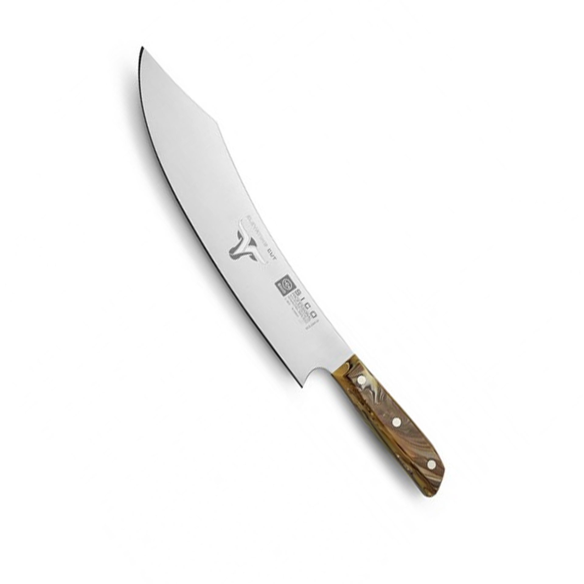 Faca Chefe Cabo Acrílico Sico Efeito Mármore Creme 30cm