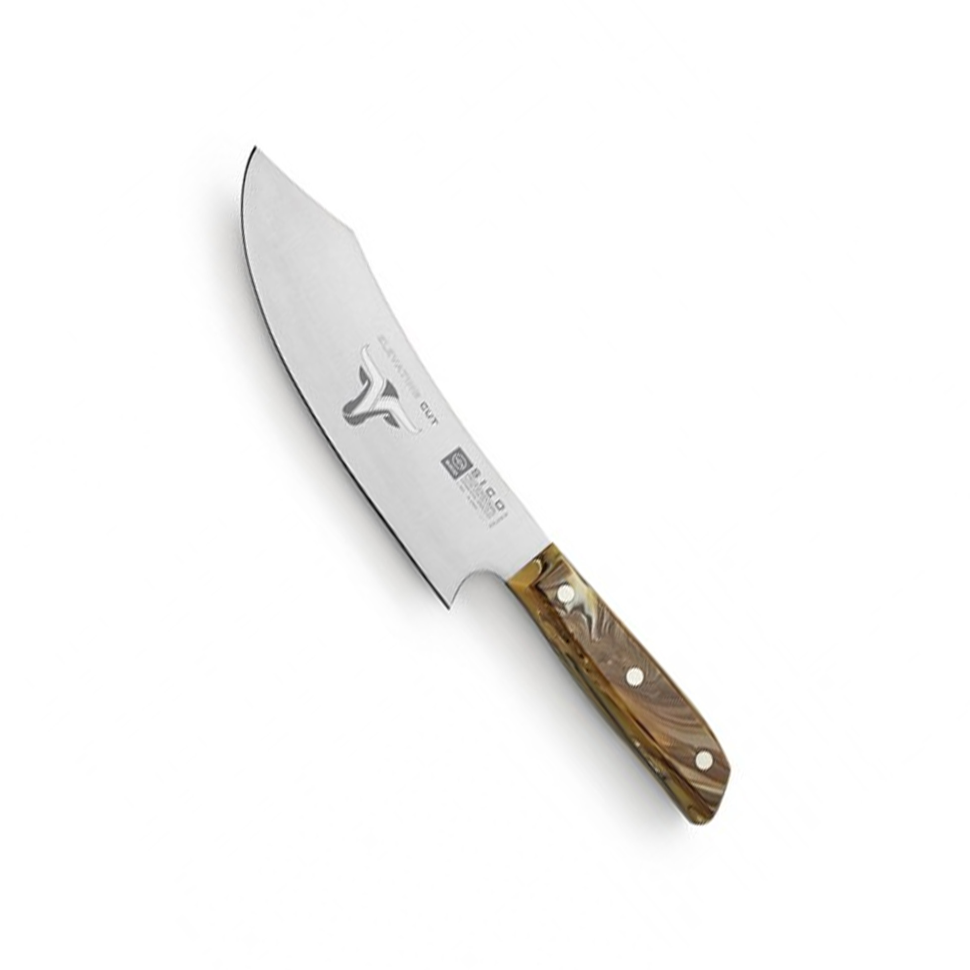 Faca Chefe Cabo Acrílico Sico Efeito Mármore Creme 20cm