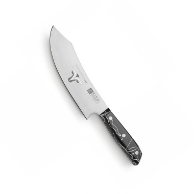 Faca Chefe Cabo Acrílico Sico Efeito Mármore Preto 20cm