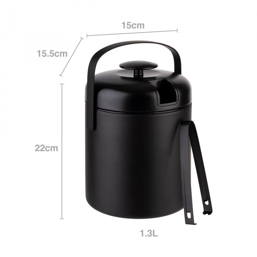 Balde Gelo com Pina Redondo 1300ml 15X15.5X22cm