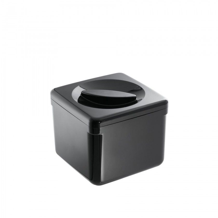 Balde Gelo Polipropileno Parede Dupla Preto 20X20X17cm