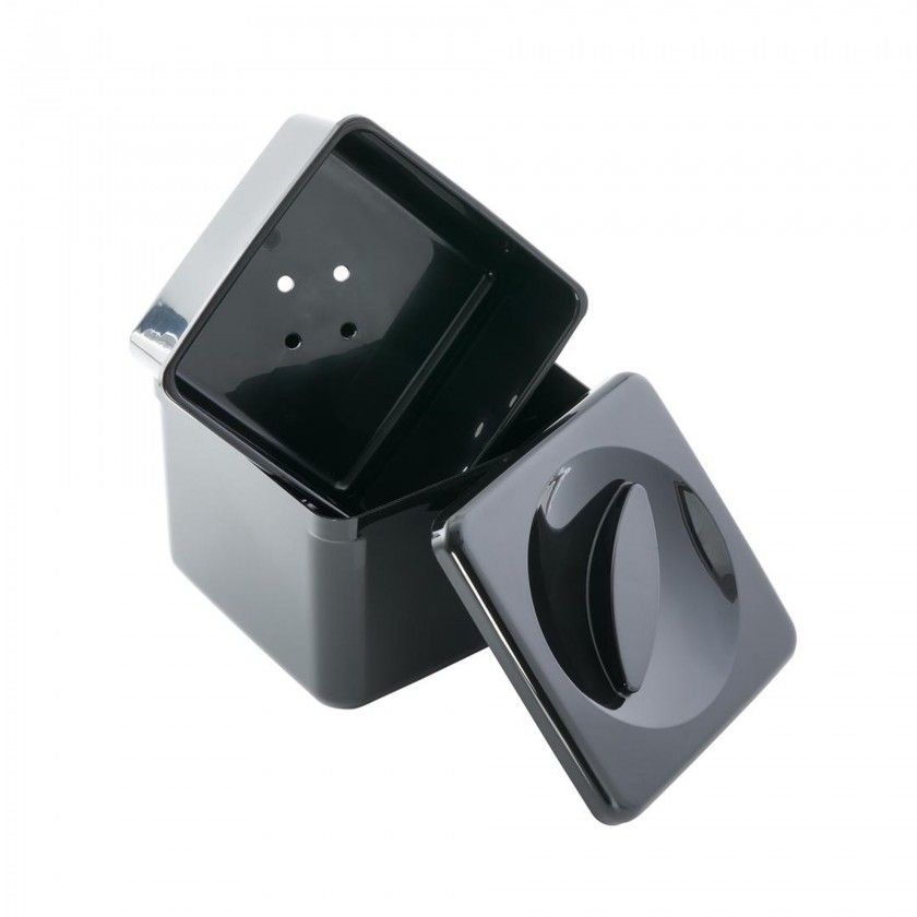 Balde Gelo Polipropileno Parede Dupla Preto 20X20X17cm
