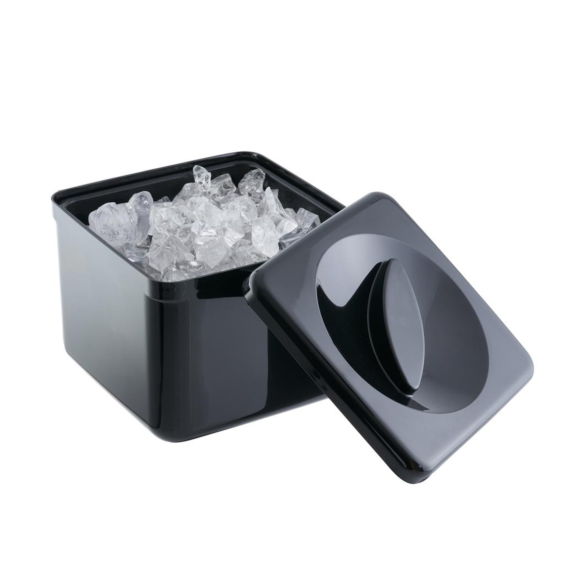 Balde Gelo Polipropileno Parede Dupla Preto 20X20X17cm