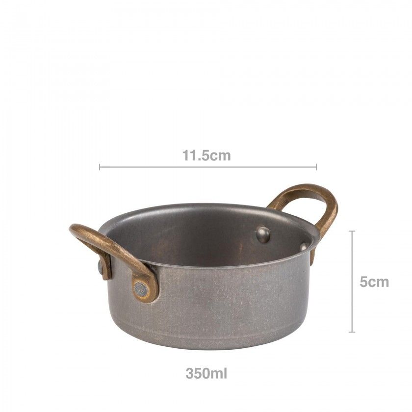 Caarola Servir Inox Antique Redondo 350ml 11.5X5cm