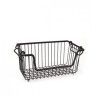 Cesto Organizador Empilhável com Asas Preto 39.5X27X23cm Cesto Organizador Empilhável com Asas Preto 39.5X27X23cm