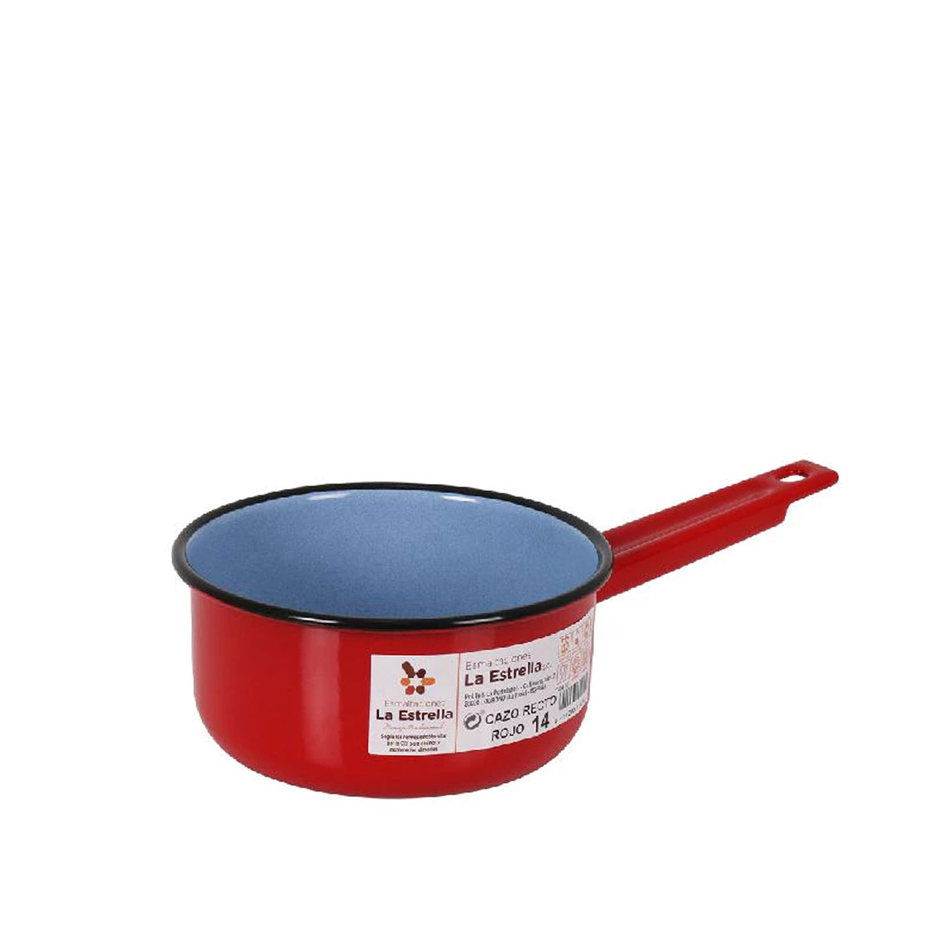 Caçarola Esmalte com Cabo Vermelho 14X7cm