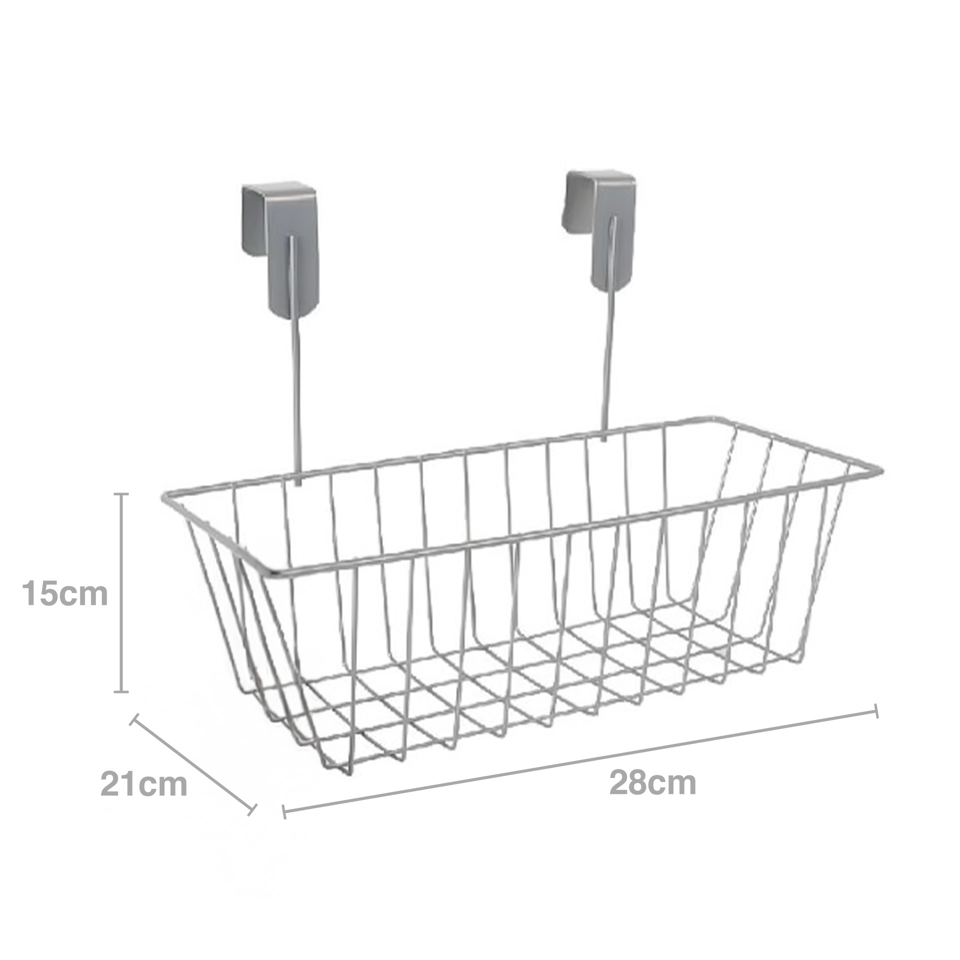 Cesto Organizador Suspenso Cinzento 28X15X21cm