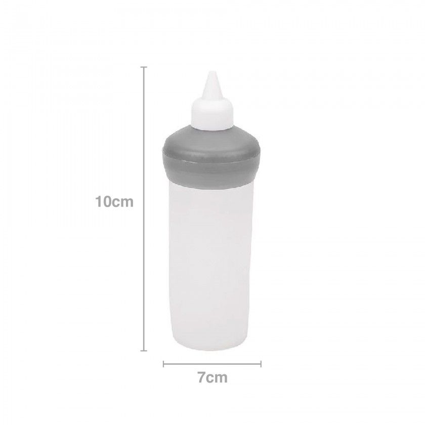 Frasco Pastelaria Silicone 4 Boquilhas 10X7cm Frasco Pastelaria Silicone 4 Boquilhas 10X7cm