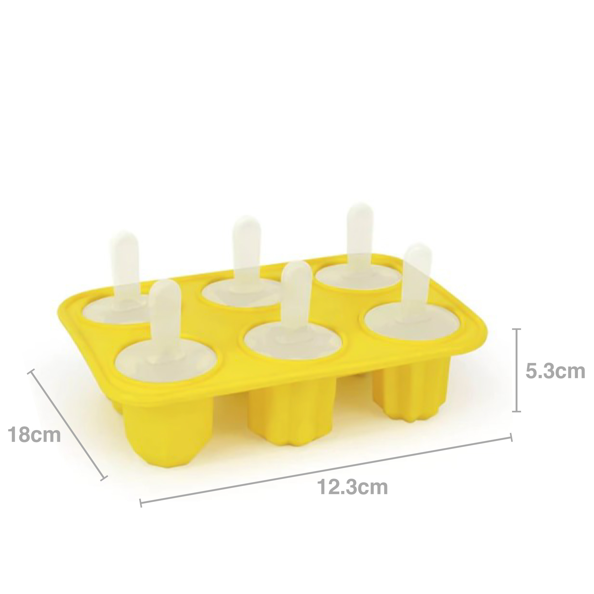 Molde Silicone 6 Gelados Formas 18X5.3X12.3cm