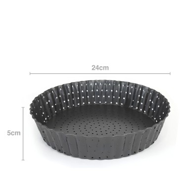 Forma Tarte Desmontável Perfurada Redonda 24X5cm
