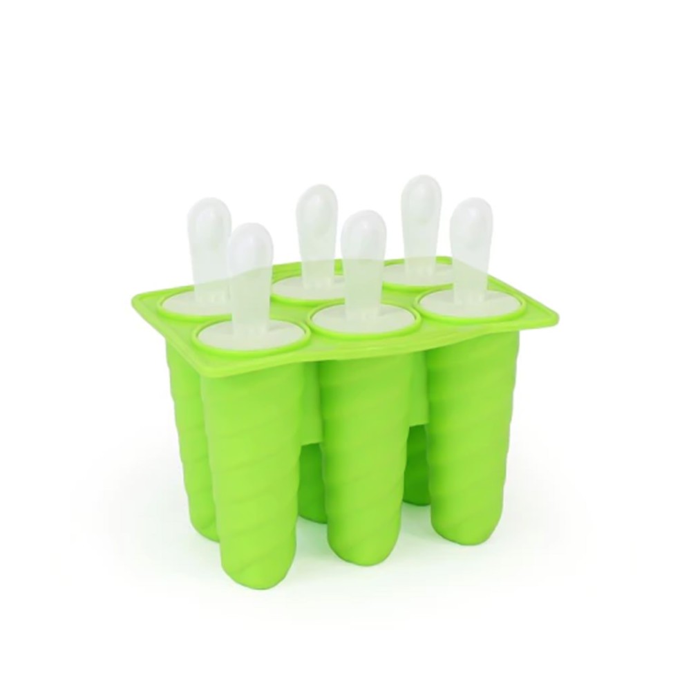 Molde Silicone 6 Gelados Espiral 15X12X10.5cm
