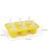 Molde Silicone 6 Gelados Formas 18X5.3X12.3cm
