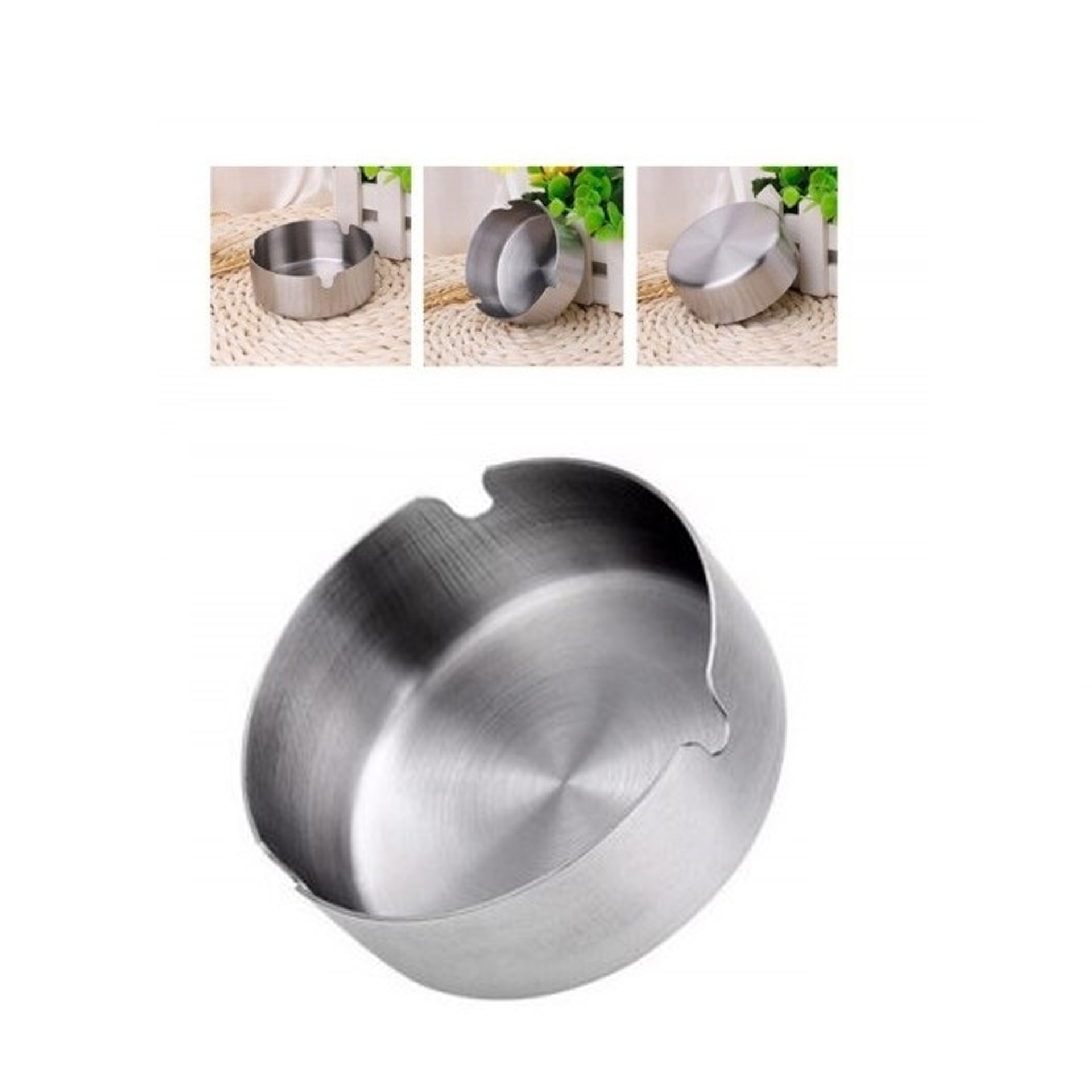 Cinzeiro Inox Redondo 10cm