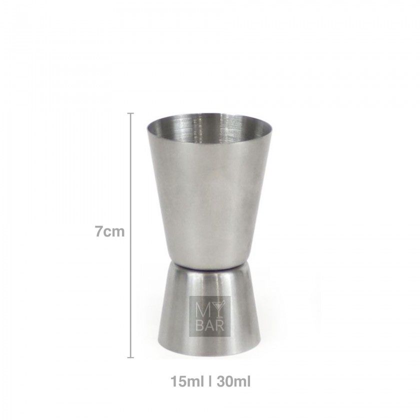 Medidor Duplo Inox 15/30ml 7cm Medidor Duplo Inox 15/30ml 7cm