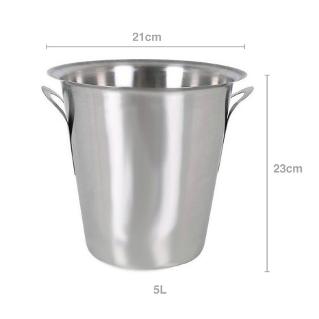 Balde Gelo Inox Quttin Redondo 5l 23X21cm - Image product
