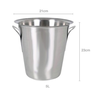 Balde Gelo Inox Quttin Redondo 5l 23X21cm
