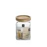 Frasco Vidro com Tampa Madeira 750ml 9.4X9.4X14cm