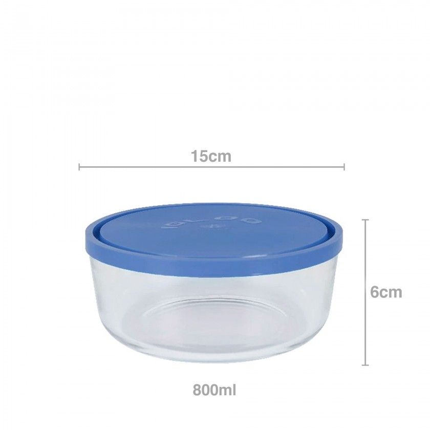 Caixa Hermética Vidro Igloo Redondo 800ml 15X6cm Caixa Hermética Vidro Igloo Redondo 800ml 15X6cm