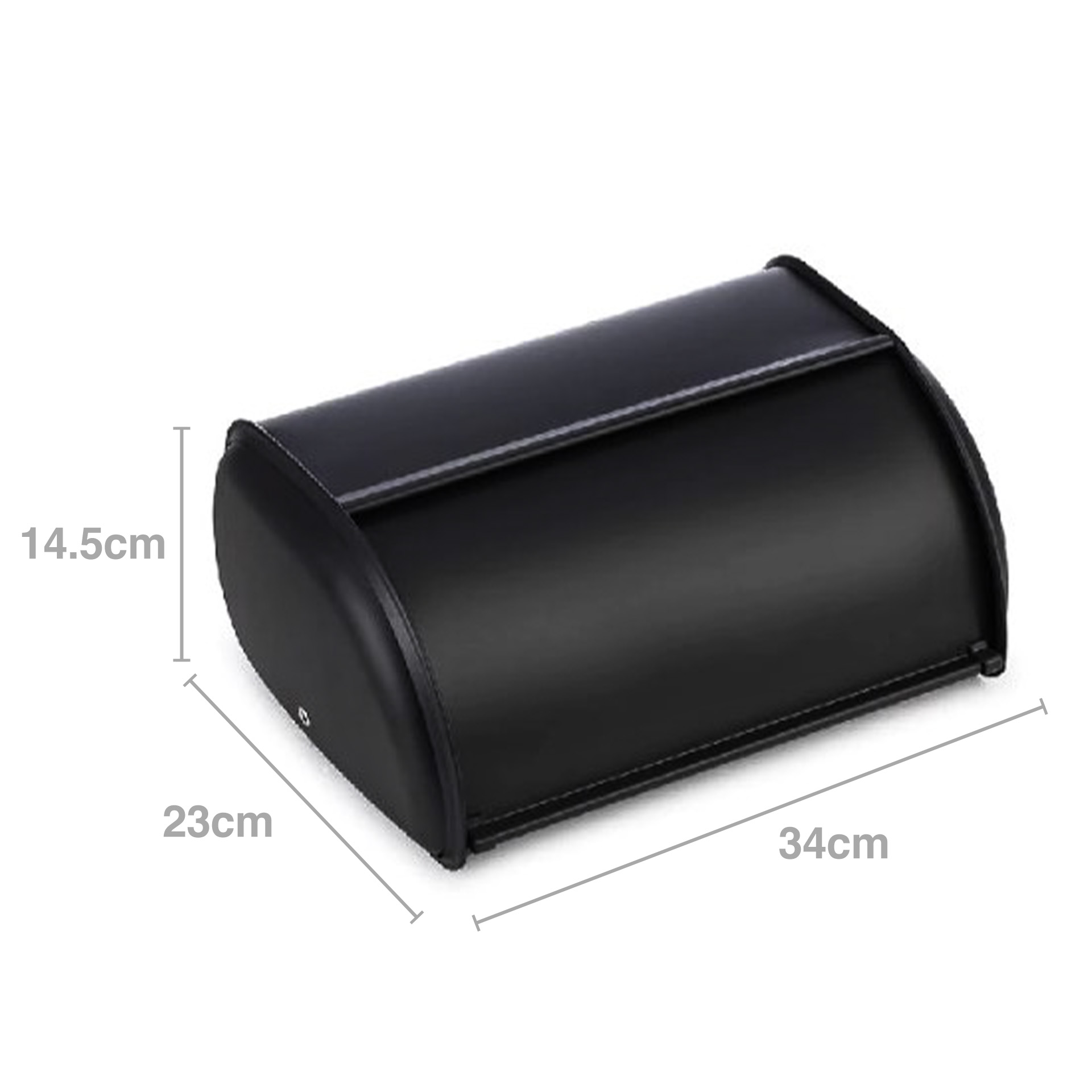 Caixa Pão Metal Preto 34X23X14.5cm