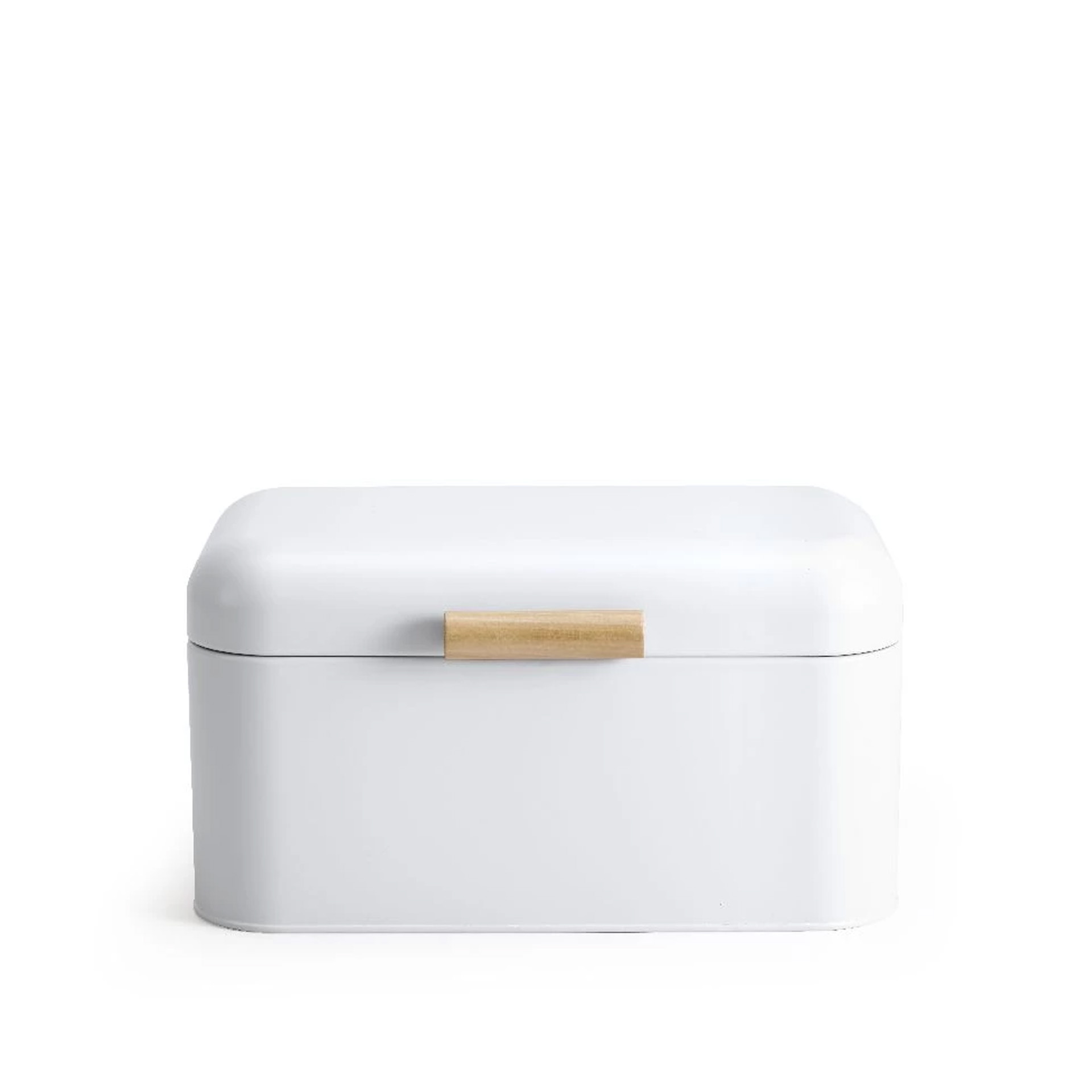 Caixa Pão Metal Retro Branco 30.5X18X18cm