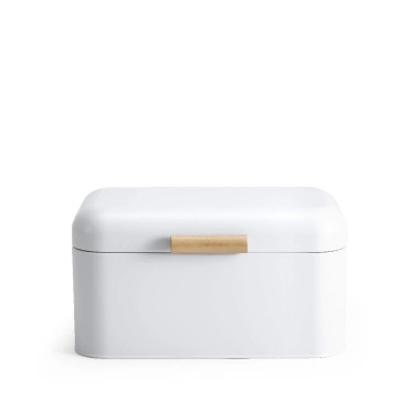 Caixa P�o Metal Retro Branco