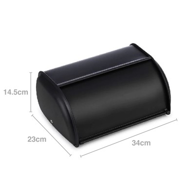 Caixa Pão Metal Preto 34X23X14.5cm
