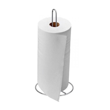 Porta Rolos Cozinha Metal 12X32cm Cinzento