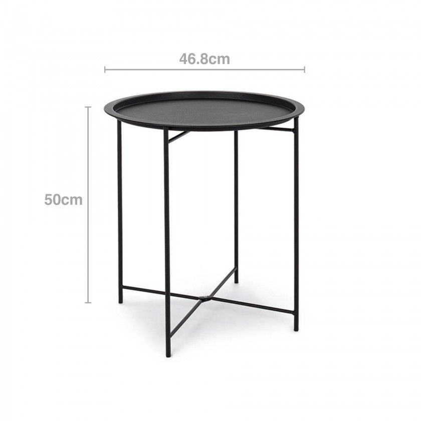 Mesa Apoio Metal Redonda 46.8X50cm Mesa Apoio Metal Redonda 46.8X50cm