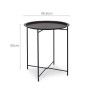 Mesa Apoio Metal Redonda 46.8X50cm Mesa Apoio Metal Redonda 46.8X50cm