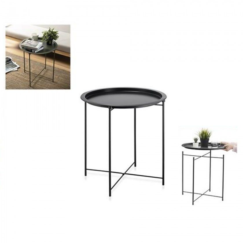Mesa Apoio Metal Redonda 46.8X50cm Mesa Apoio Metal Redonda 46.8X50cm