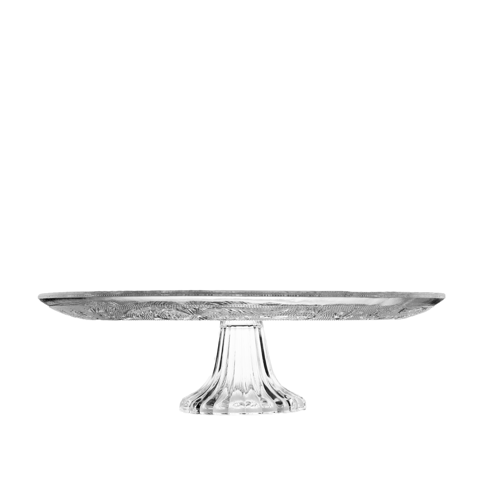 Prato Bolo Vidro Ruby Redondo 33cm