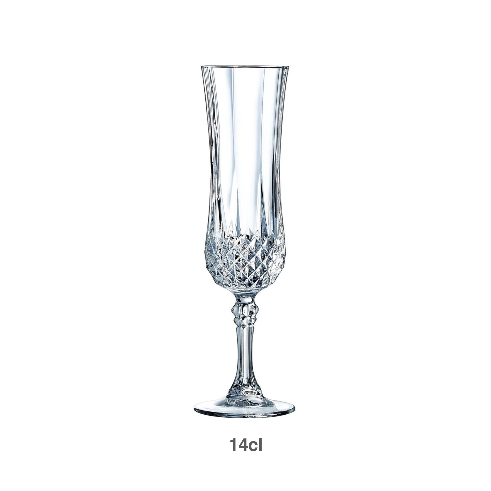 Copo com Pé Longchamp Flute 12cl Pack 6