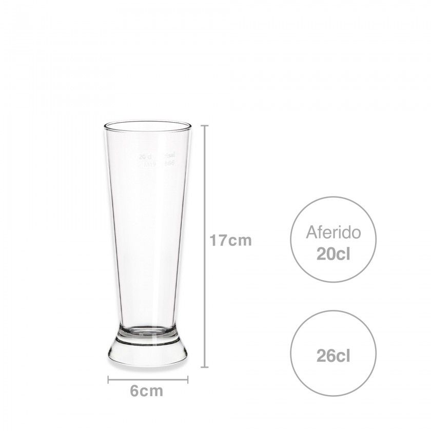 Copo Fino Príncipe 26cl Aferido 20cl Pack 6 Copo Fino Príncipe 26cl Aferido 20cl Pack 6