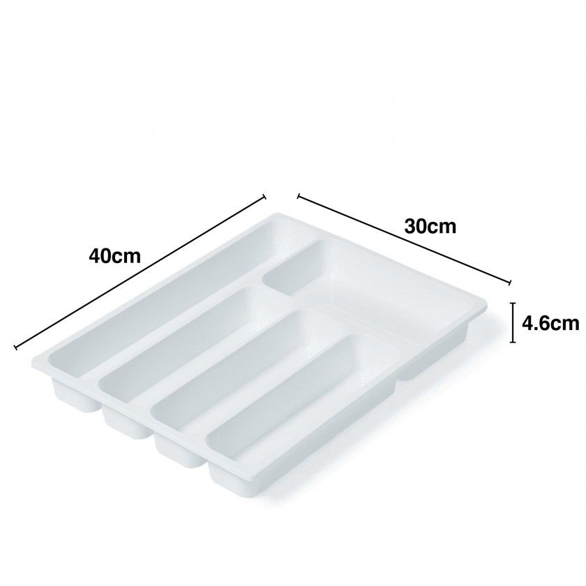 Organizador Talheres Branco 40X30X4.6cm Organizador Talheres Branco 40X30X4.6cm