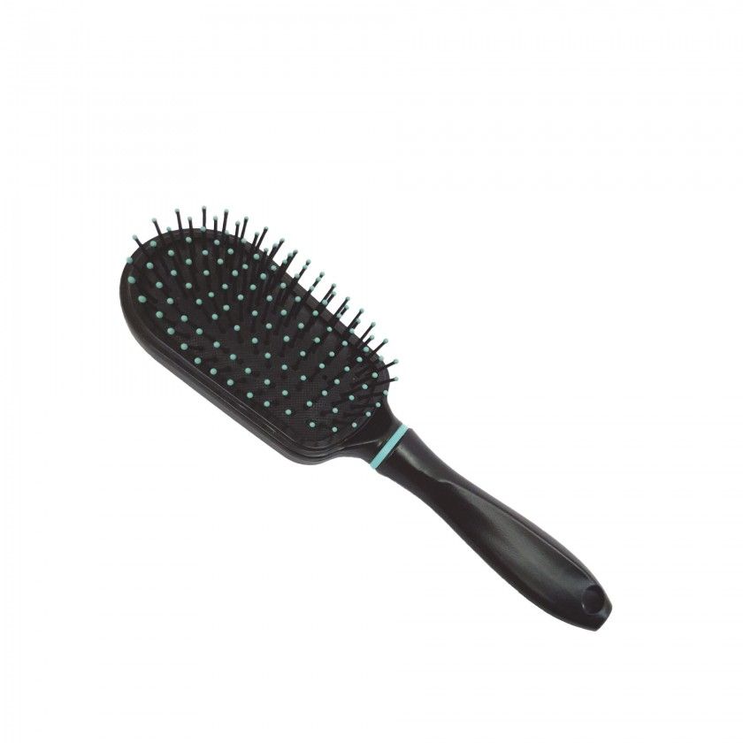 Escova Cabelo Retangular Preto 23cm