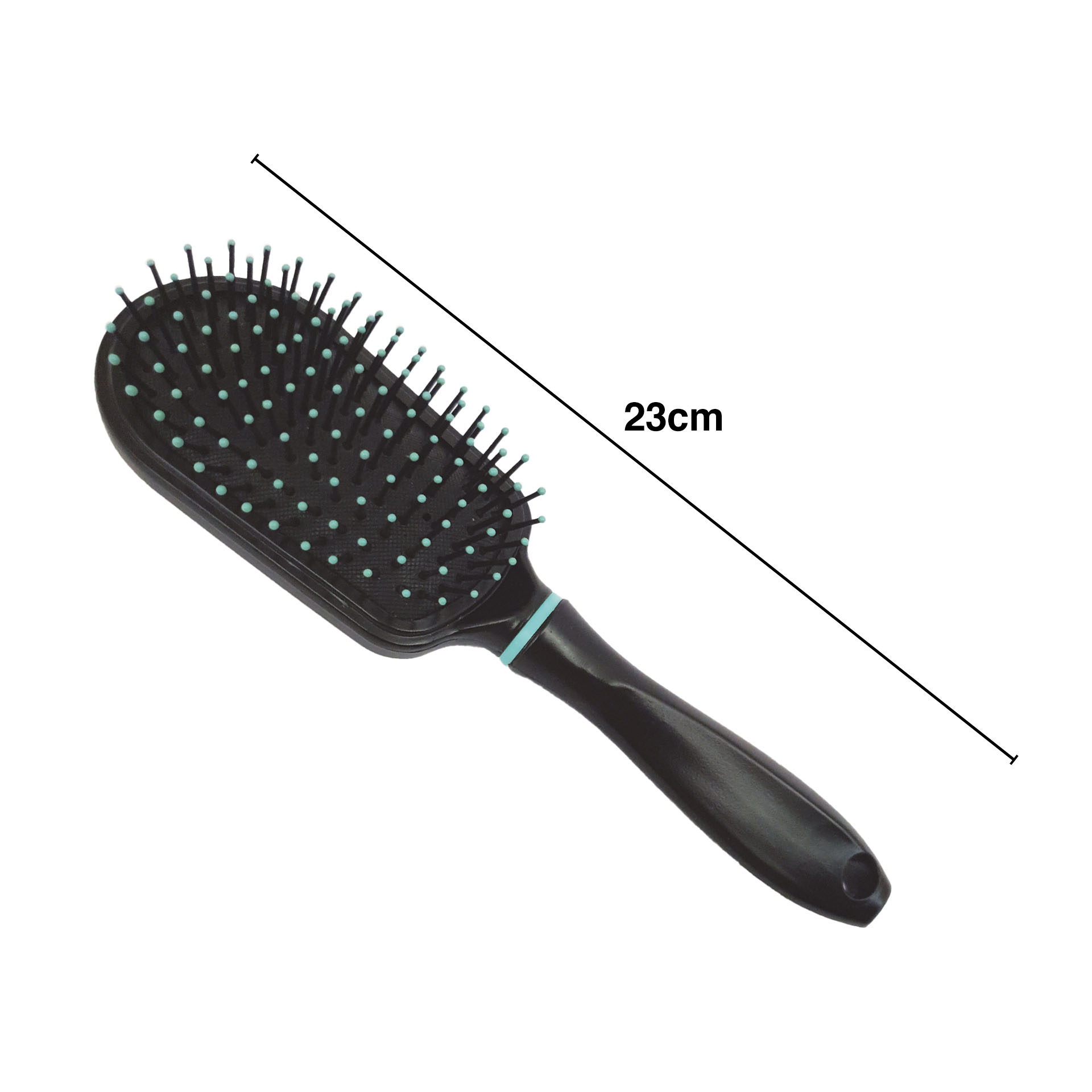 Escova Cabelo Retangular Preto 23cm