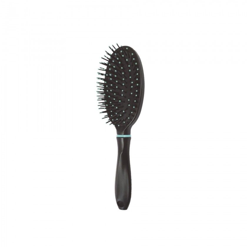 Escova Cabelo Oval Preto 23cm