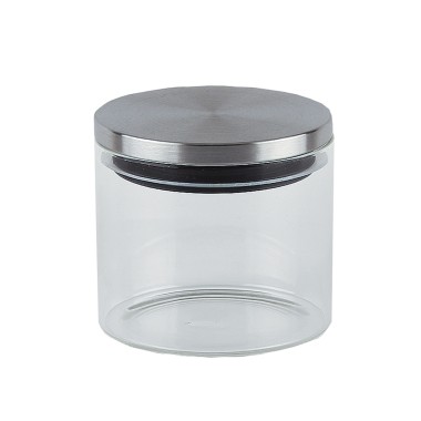 Frasco Vidro Tampa Metal 500ml 10.3X9cm